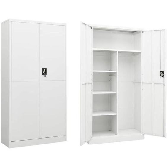 Armoire à casiers Blanc 90x40x180 cm Acier