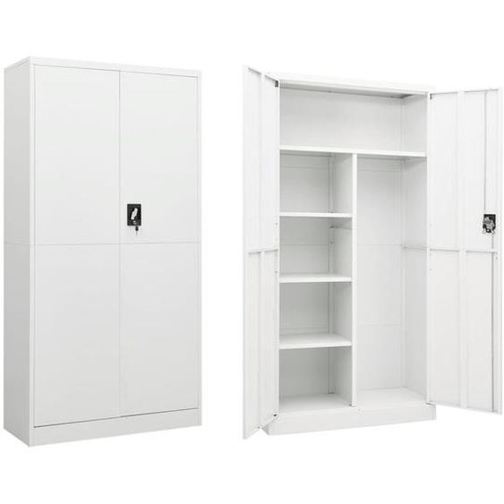 Armoire à casiers Blanc 90x40x180 cm Acier