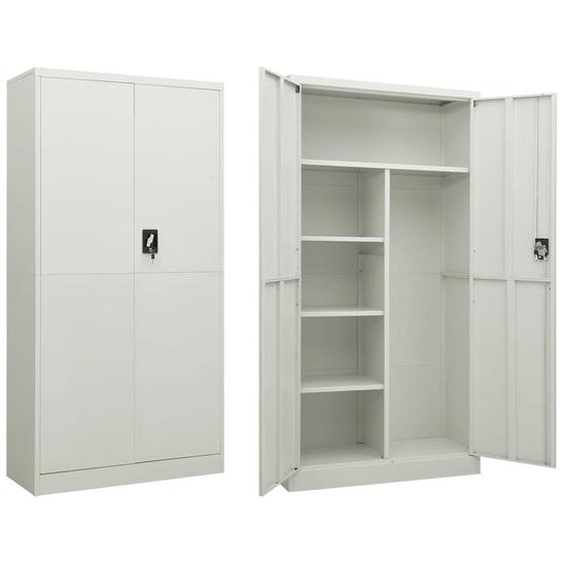 Armoire à casiers Gris clair 90x40x180 cm Acier