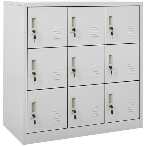 Armoire à casiers Gris clair 90x45x92,5 cm Acier