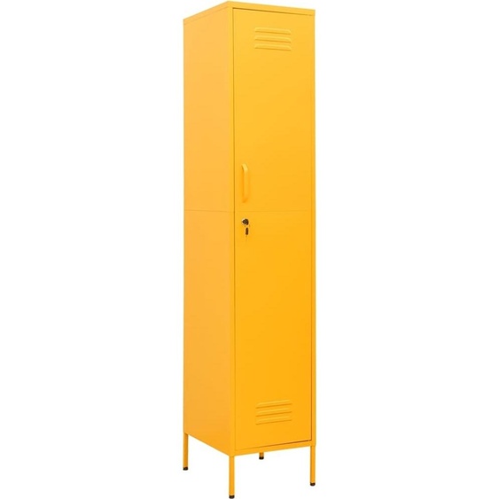 Armoire à casiers Jaune moutarde 35x46x180 cm Acier