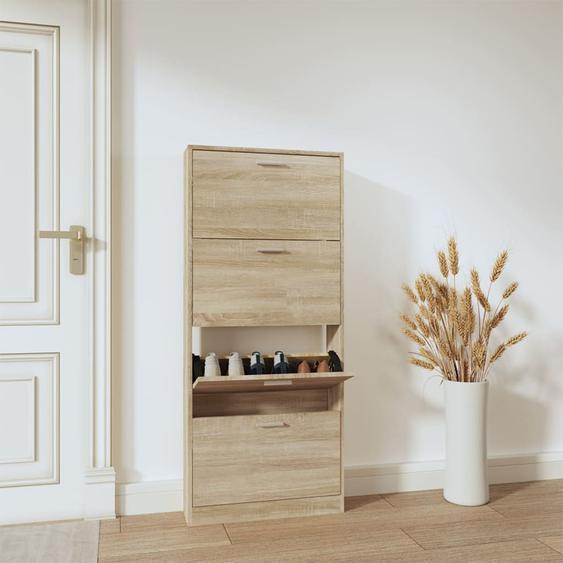 Armoire à chaussures Chêne 59x17x150 cm Bois dingénierie