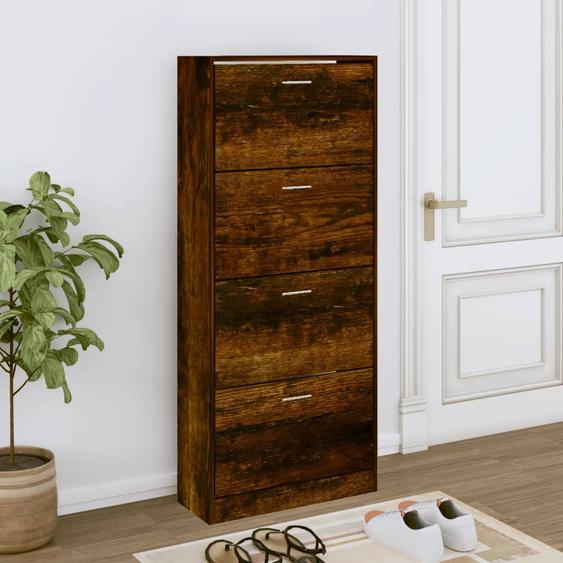 Armoire à chaussures Chêne fumé 63x24x147 cm Bois dingénierie