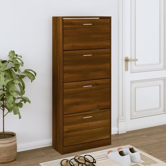 Armoire à chaussures Chêne marron 63x24x147cm Bois dingénierie