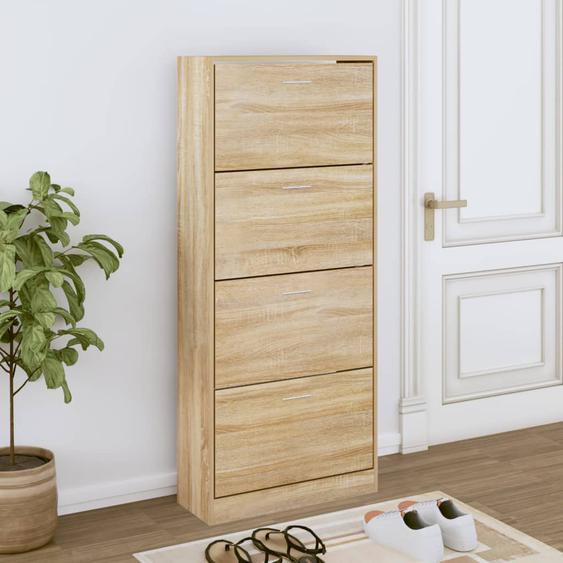 Armoire à chaussures Chêne sonoma 63x24x147cm Bois dingénierie