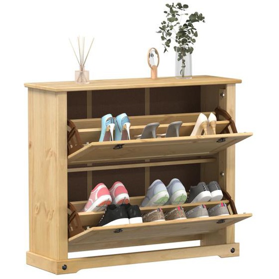 Armoire à chaussures Corona 99x32x85 cm bois de pin massif