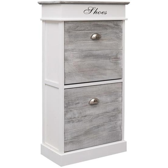 Armoire à chaussures Gris 50 x 28 x 98 cm Bois de Paulownia