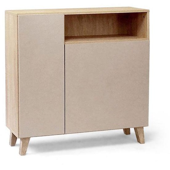 Armoire à chaussures,meuble à chaussures avec 2 porte coloris chêne cambrian, cappuccino-Longueur 90 x profondeur 29 x hauteur 90