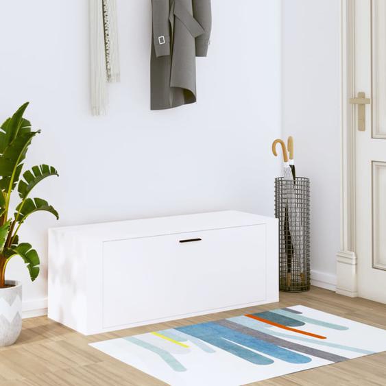 Armoire à chaussures murale Blanc 100x35x38cm Bois dingénierie