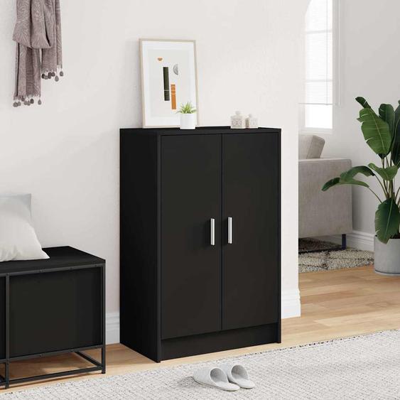 Armoire à chaussures Noir 60x35x92 cm Bois d’ingénierie