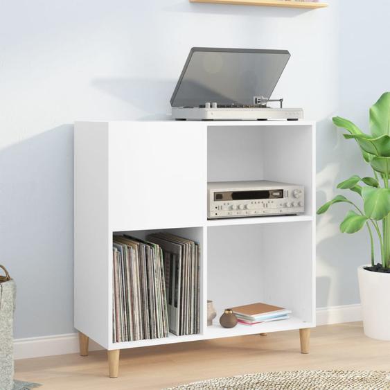 Armoire à disques blanc 84,5x38x89 cm bois dingénierie