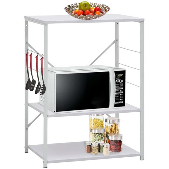 Armoire à four à micro-ondes Blanc 60x39,6x79,5 cm