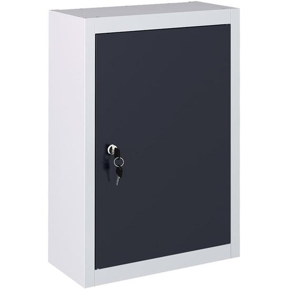 Armoire à outils murale Style Industriel Métal Gris et noir