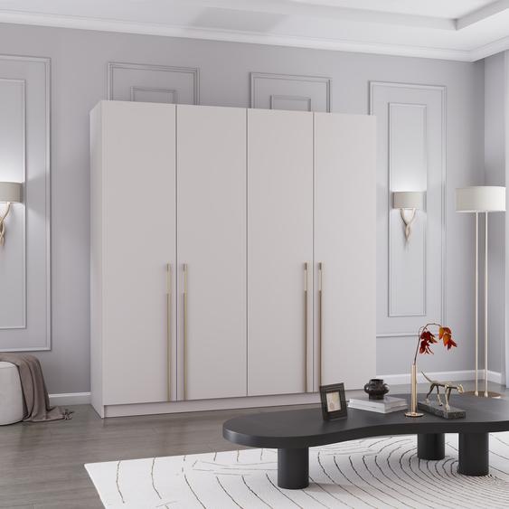 Armoire à portes battantes Armoire 200 cm Cachemire/cachemire à quatre portes Rosa 01