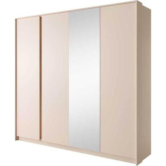 Armoire à portes battantes Dast 223 x 55 x 210 cm, beige, 4 portes