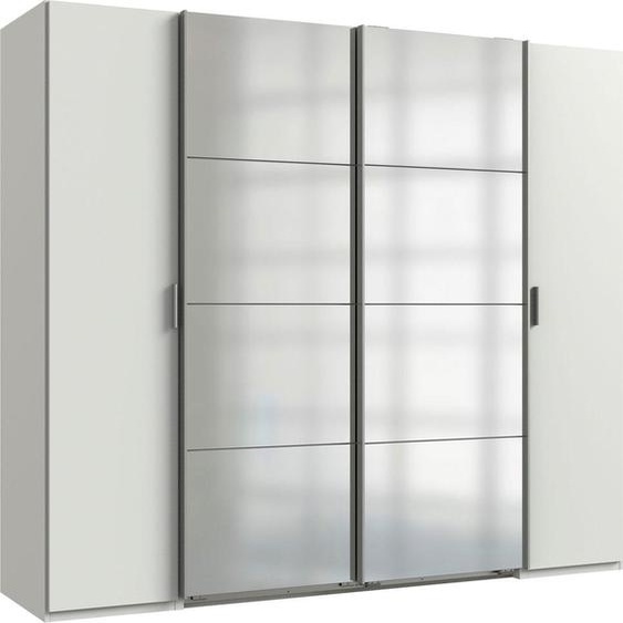 Armoire à portes pivotantes/coulissantes Lotto Modèle au choix : blanc / miroir