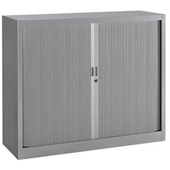 Armoire à rideaux métal Classtout - H.100 x L.120 cm - Corps Aluminium - Rideaux Aluminium