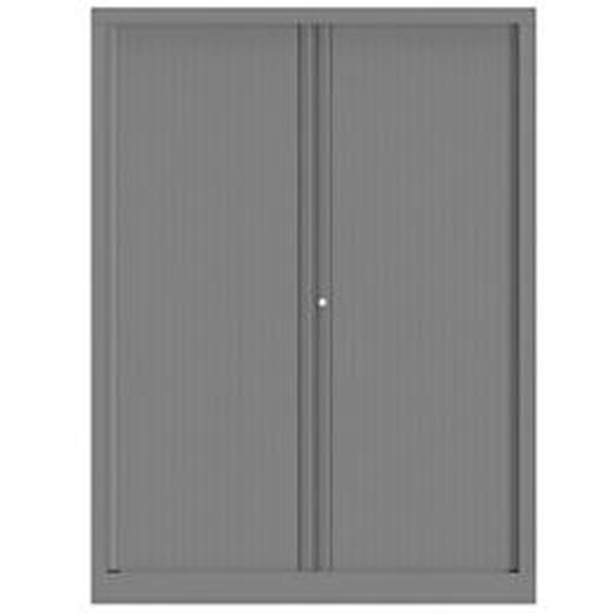 Armoire à rideaux métal Confort+ H.160 x L.120 cm - Corps Aluminium - Rideaux Aluminium