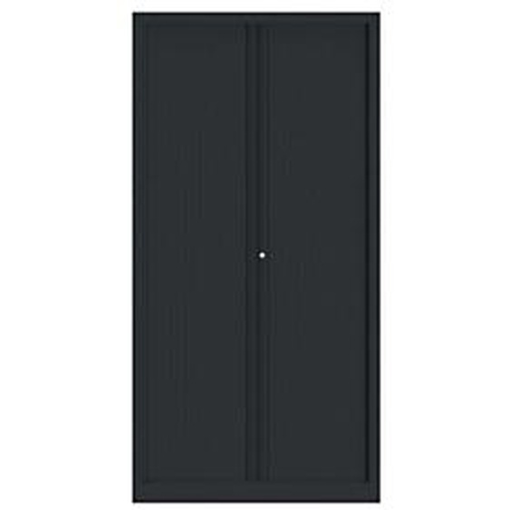Armoire à rideaux métal Confort+ H.198 x L.100 cm - Corps Anthracite - Rideaux Anthracite