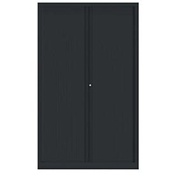 Armoire à rideaux métal Confort+ H.198 x L.120 cm - Corps Anthracite - Rideaux Anthracite