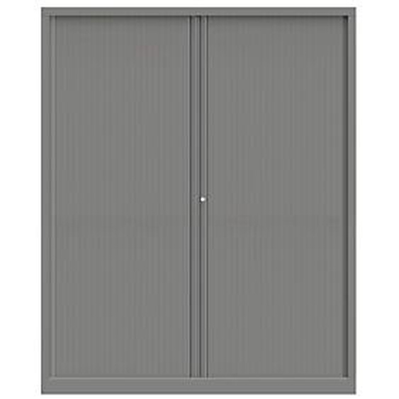 Armoire à rideaux métal Confort+ H.198 x L.160 cm - Corps Aluminium - Rideaux Aluminium