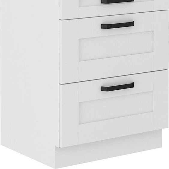 Armoire à tiroirs LAILI – largeur 60 cm, blanc