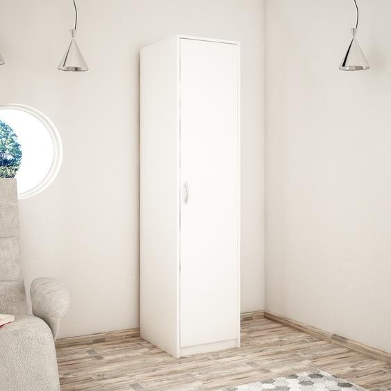 Armoire avec 1 porte, 1 tringle et 2 tablettes Armoire penderie largeur 40 cm Armoire étroite surface mate blanc