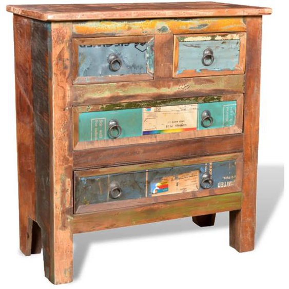Armoire avec 4 tiroirs Bois massif de récupération