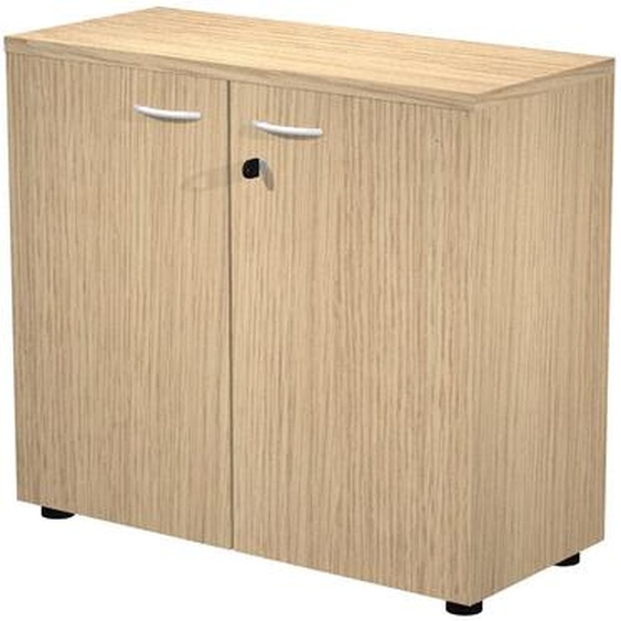 Armoire basse Pronto - L.80 x H.72 cm - 2 portes - Chêne