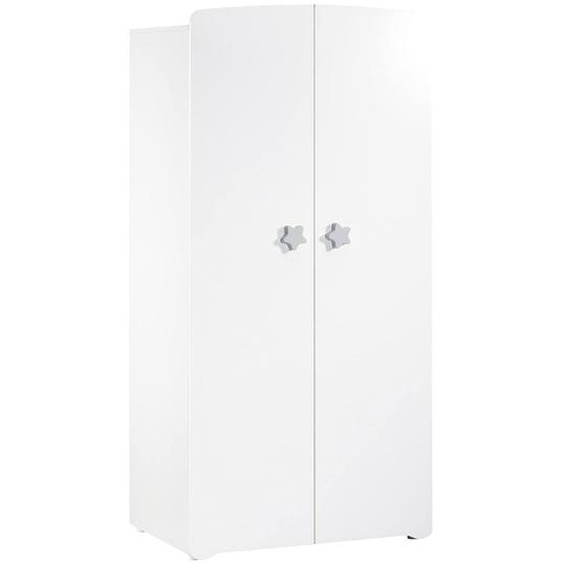 Armoire Bébé 2 Portes Blanc/gris