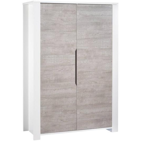 Armoire Bébé 2 Portes Gris/blanc