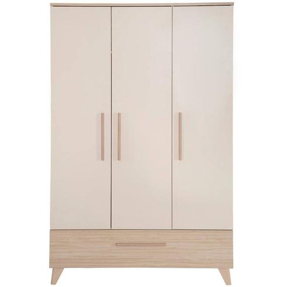 Armoire Bébé 3 Portes 1 Tiroir - Fermeture Douce Sidney Cashmere / Chêne