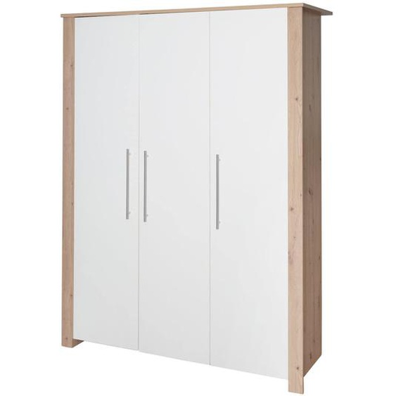 Armoire Bébé 3 Portes À Fermeture Douce Malo Blanc - Chêne Sonoma Scié