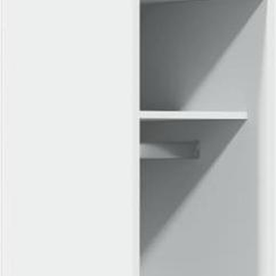 Armoire blanche 30x50x200 cm en bois composite