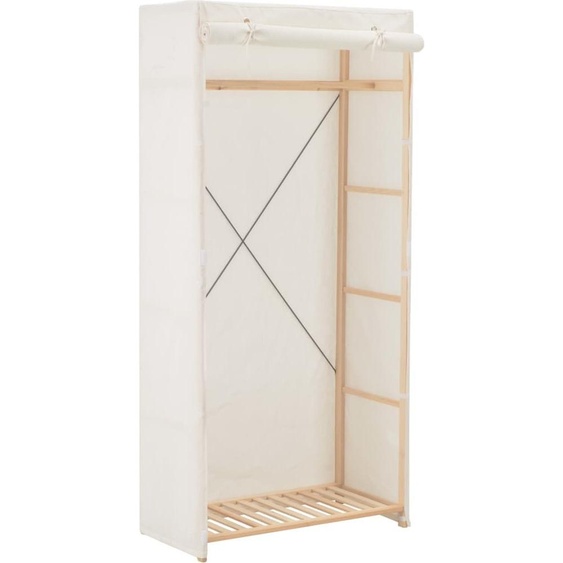 Armoire blanche 79 x 40 x 170 cm Tissu