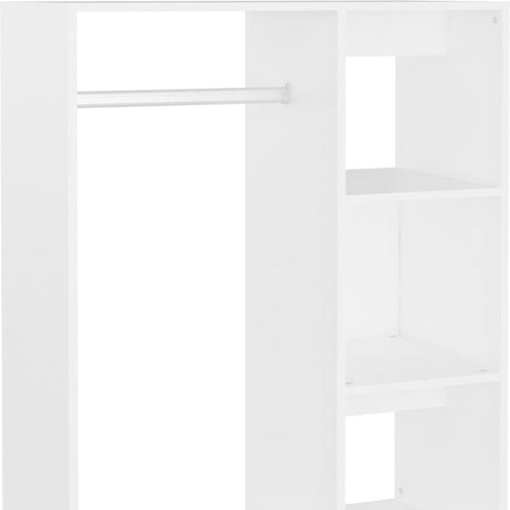 Armoire blanche 80x40x110 cm en bois composite