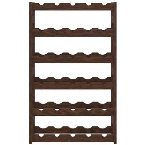 Armoire bouteilles | étagère de rangement KIMMY - Casier à bouteilles pour 30 bouteilles marron bois pin solide BFLC59038881