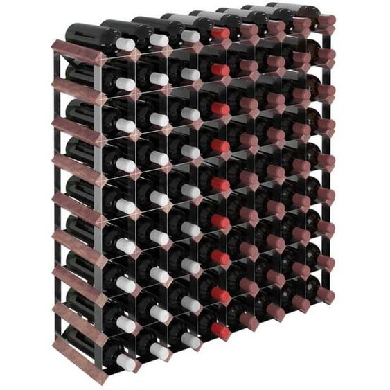 Armoire bouteilles | étagère de rangement KIMMY - Casier à bouteilles pour 72 bouteilles Marron Bois pin solide BFLC17542618