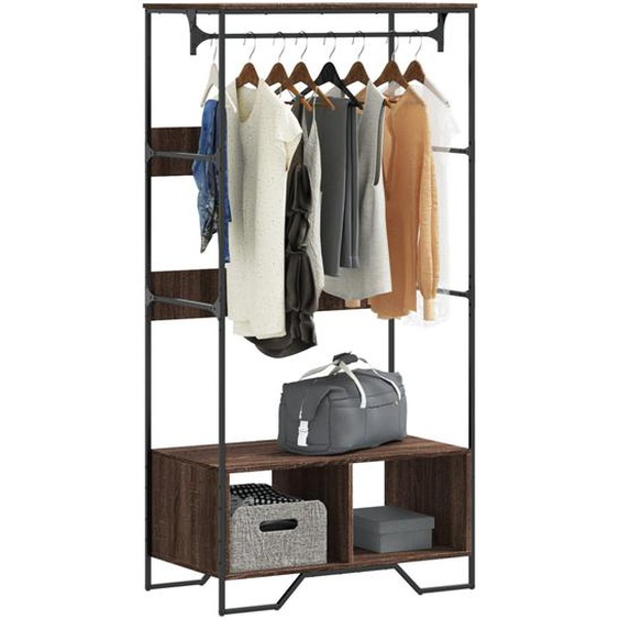 Armoire chêne marron 90x50x180 cm bois dingénierie