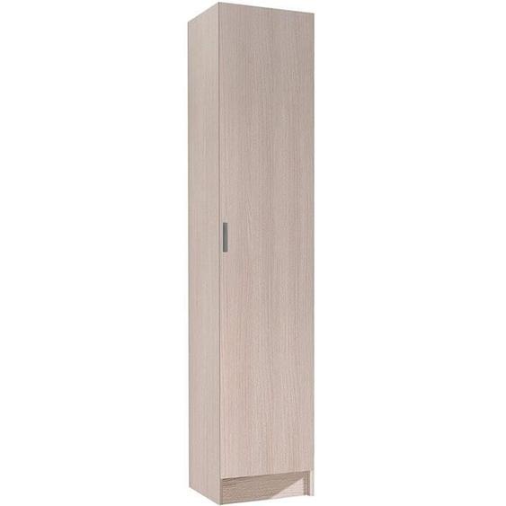 Armoire Colonne de rangement avec 1 porte et 4 étagères, coloris chêne - hauteur 180 cm x longueur 37 cm x profondeur 37 cm