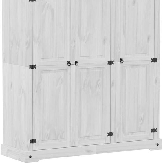 Armoire Corona blanc 151,5x52x186 cm pin massif