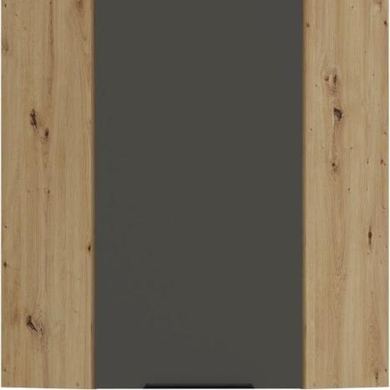 Armoire dangle haute LUNARA 1 - 60x60 cm, graphite / chêne artisanal