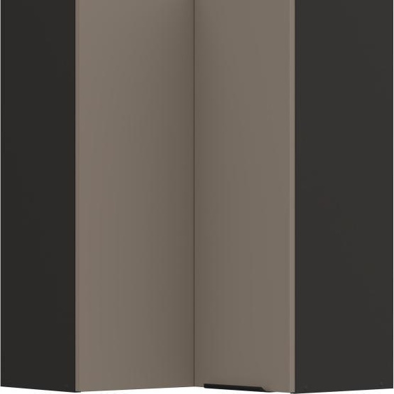 Armoire dangle haute LUNARA 2 - 60x60 cm, beige foncé/noir