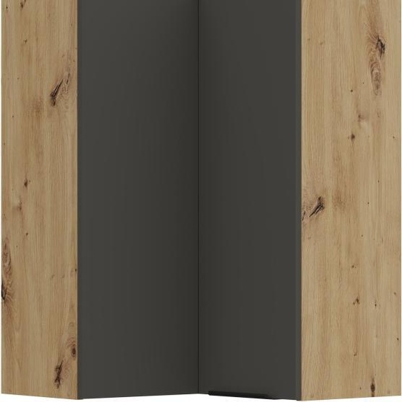 Armoire dangle haute LUNARA 2 - 60x60 cm, graphite / chêne artisanal