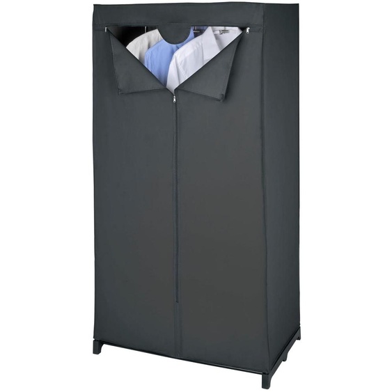 Armoire de 150x75x50 cm, noire, avec fermeture éclair