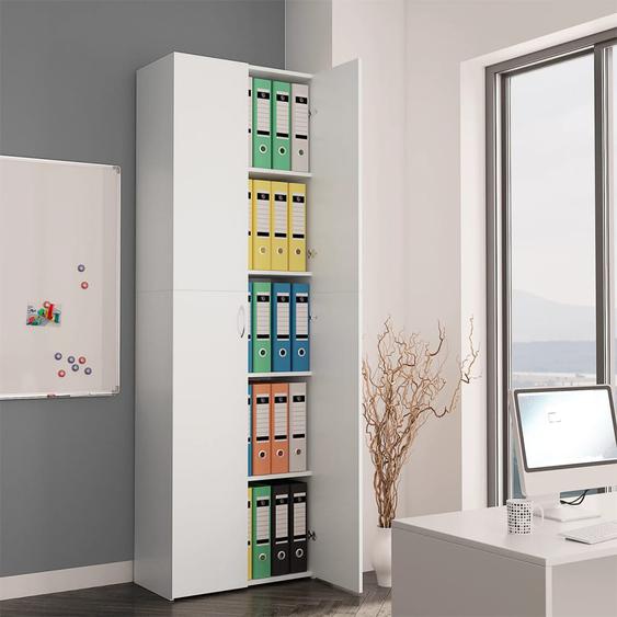 Armoire de bureau Blanc 60 x 32 x 190 cm Bois dingénierie
