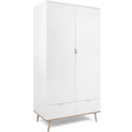 Armoire de chambre GÖTEBORG 61, Chêne Sonoma Blanc, 2 portes, 90 x 55 x 180 cm