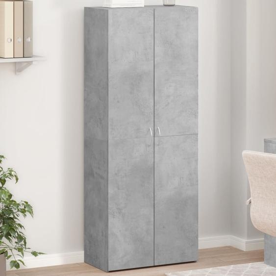 Armoire de classement gris béton 60x32x153 cm bois dingénierie