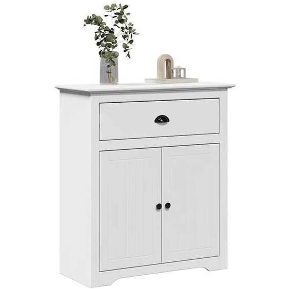 Armoire de couloir BODO blanc 80x35x90 cm