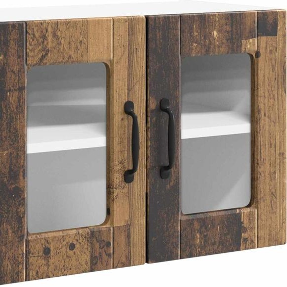 Cabinet en verre mural PORTO Bois ancien 60 x 31 x 40 cm